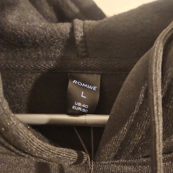 Romwe Japanese Dragon Hoodie Men's L Black - Picture 2 of 6